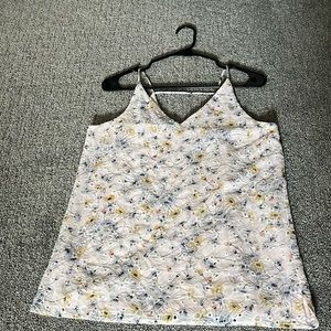 LOFT lacy floral tank, XS